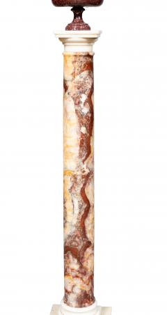 Pair Of Italian Grand Tour Marble And Porphyry Columns - 4458758