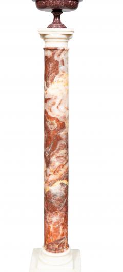 Pair Of Italian Grand Tour Marble And Porphyry Columns - 4458789