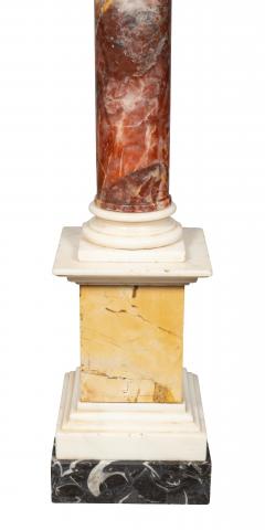 Pair Of Italian Grand Tour Marble And Porphyry Columns - 4458792