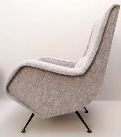 Pair Of Italian High Back Armchairs New Upholstery - 1851668