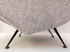 Pair Of Italian High Back Armchairs New Upholstery - 1851670