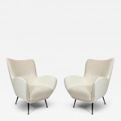 Pair Of Italian Mid Century Curving Lounge Chairs - 3283590
