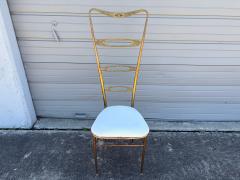 Pair Of Italian Modern Brass Chiavari Chairs - 4676647