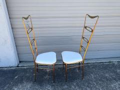 Pair Of Italian Modern Brass Chiavari Chairs - 4676664