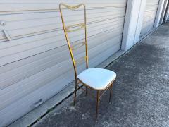 Pair Of Italian Modern Brass Chiavari Chairs - 4676668