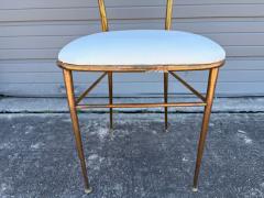 Pair Of Italian Modern Brass Chiavari Chairs - 4676714