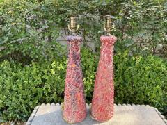 Pair Of Italian Modern Glazed Ceramic Lamps - 4011058