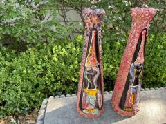 Pair Of Italian Modern Glazed Ceramic Lamps - 4011088