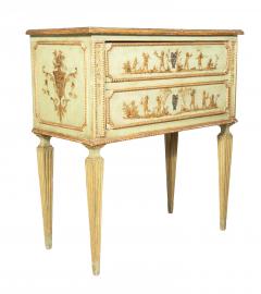 Pair Of Italian Neoclassic Style Painted Petit Commodes - 4474196