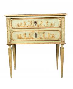Pair Of Italian Neoclassic Style Painted Petit Commodes - 4474197