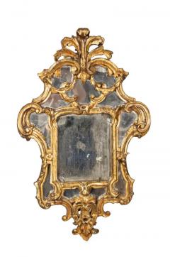 Pair Of Italian Rococo Giltwood Mirrors - 4143524