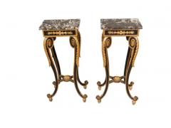 Pair Of Italian Rococo Painted And Gilded Tables - 4141684