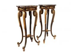 Pair Of Italian Rococo Painted And Gilded Tables - 4141687