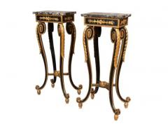 Pair Of Italian Rococo Painted And Gilded Tables - 4141702