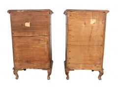 Pair Of Italian Rococo Walnut Commodini - 3739703