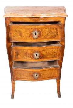 Pair Of Italian Rococo Walnut Commodinis - 4359147