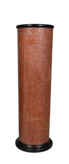 Pair Of Italian Scagliola Faux Porphyry Pedestals - 4152675