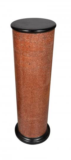 Pair Of Italian Scagliola Faux Porphyry Pedestals - 4152677