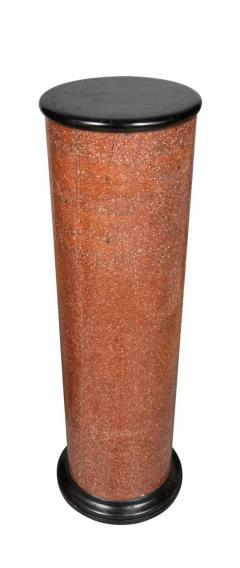 Pair Of Italian Scagliola Faux Porphyry Pedestals - 4152681