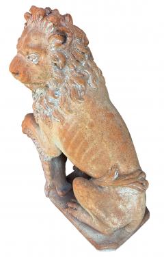 Pair Of Italian Terracotta Lions - 4789099