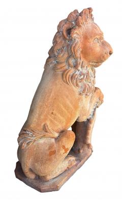 Pair Of Italian Terracotta Lions - 4789135