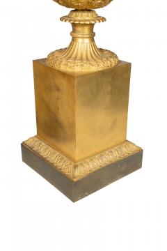 Pair Of Large Charles X Gilt Bronze Urns - 4292610