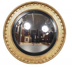 Pair Of Large Regency Giltwood Convex Mirrors - 4260984