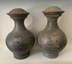 Pair Of Large Size Han Dynasty Jar Covers - 3296269