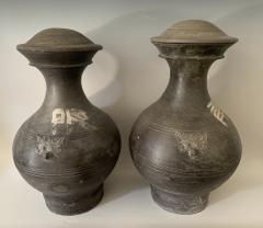 Pair Of Large Size Han Dynasty Jar Covers - 3296270