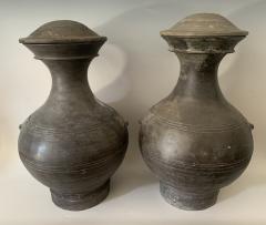 Pair Of Large Size Han Dynasty Jar Covers - 3296271