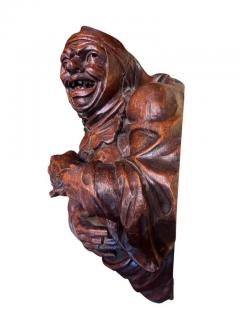 Pair Of Large Victorian Carved Oak Figures From An Old English Pub - 4139568