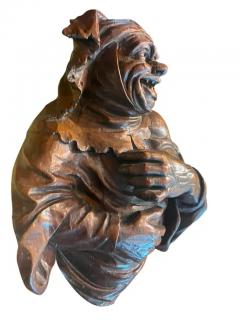 Pair Of Large Victorian Carved Oak Figures From An Old English Pub - 4139570