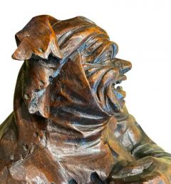 Pair Of Large Victorian Carved Oak Figures From An Old English Pub - 4139603