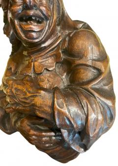 Pair Of Large Victorian Carved Oak Figures From An Old English Pub - 4139608