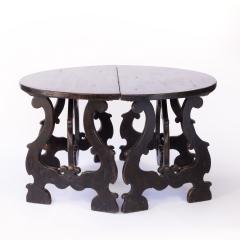 Pair Of Late 17th Century Spanish Baroque Walnut Demilune Consoles - 1363532