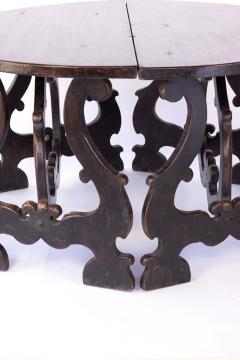 Pair Of Late 17th Century Spanish Baroque Walnut Demilune Consoles - 1363535