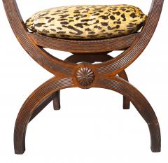 Pair Of Late Victorian Curule Form Mahogany Armchairs - 4723380