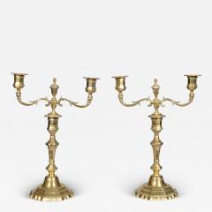 Pair Of Louis XV Brass Candlesticks - 3923024