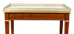 Pair Of Louis XVI Style Mahogany And Brass Inlaid End Tables - 4145490