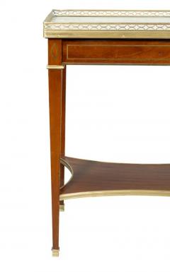 Pair Of Louis XVI Style Mahogany And Brass Inlaid End Tables - 4145502