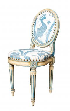 Pair Of Louis XVI Style Painted Side Chairs - 4663142