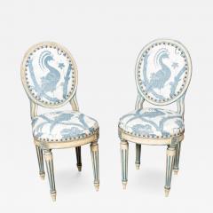 Pair Of Louis XVI Style Painted Side Chairs - 4679504
