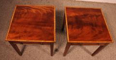 Pair Of Mahogany Bedside Tables From The Early 19th Century - 3600467