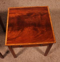 Pair Of Mahogany Bedside Tables From The Early 19th Century - 3600468