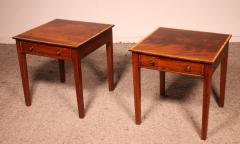 Pair Of Mahogany Bedside Tables From The Early 19th Century - 3600472