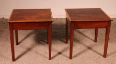 Pair Of Mahogany Bedside Tables From The Early 19th Century - 3600473