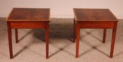 Pair Of Mahogany Bedside Tables From The Early 19th Century - 3600474