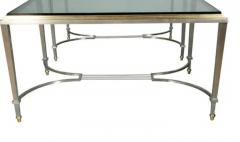 Pair Of Maison Jansen Chrome And Brass End Tables - 4145233