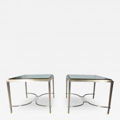 Pair Of Maison Jansen Chrome And Brass End Tables - 4218960