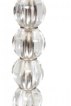 Pair Of Mid Century Glass And Chrome Table Lamps - 4246623